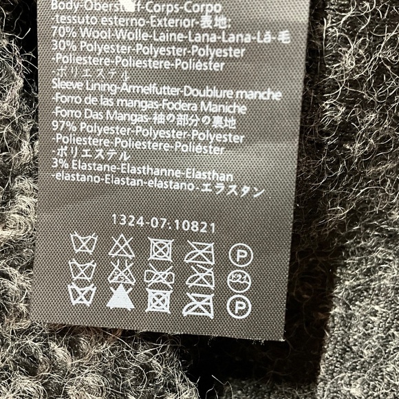 MAISON SCOTCH Wool Blend Boucle Moto Style Blazer Faux Leather Trim US Sz 2 - Picture 12 of 13